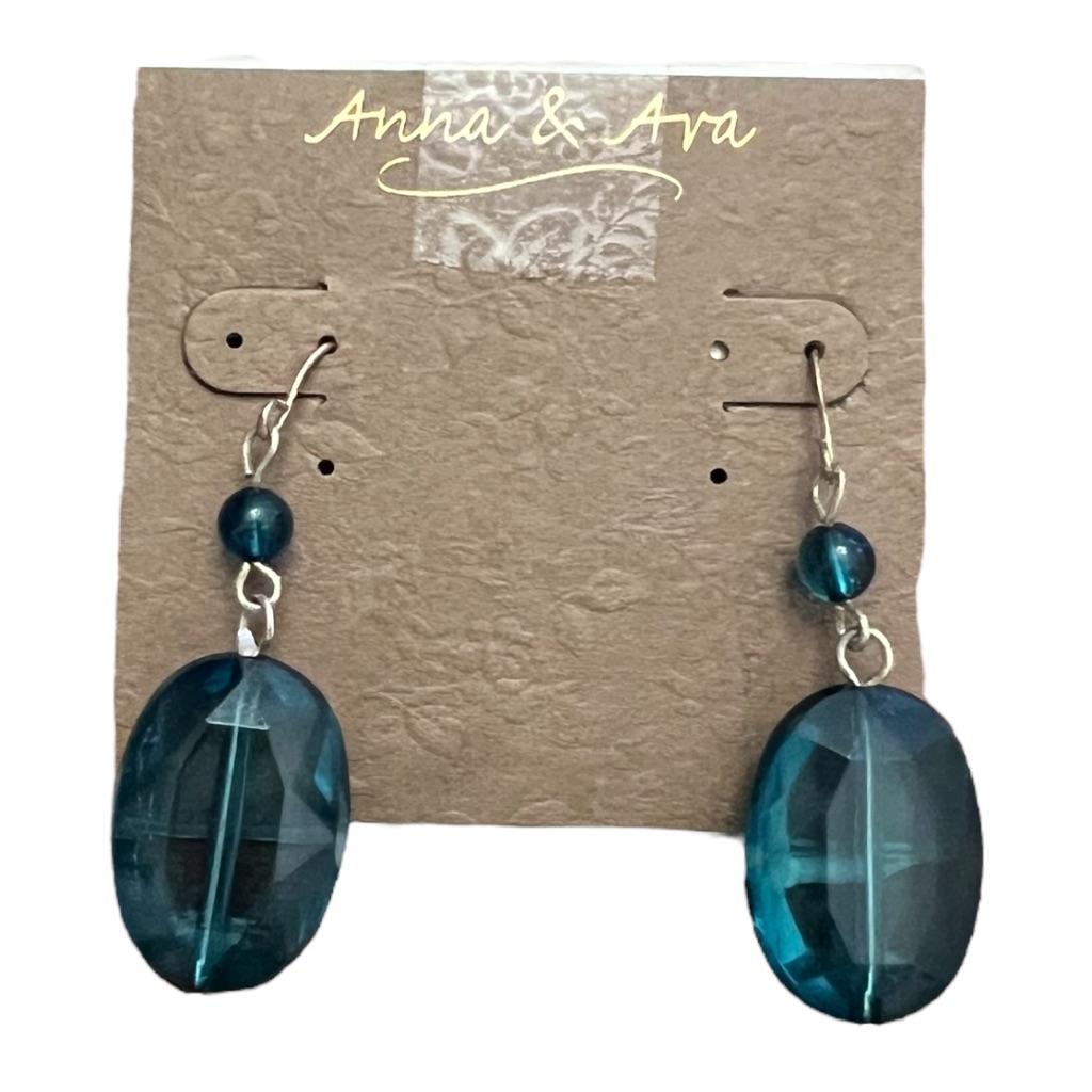 Anna & Ava | Earrings Dangling In Ear Silver Tone W Blue Gems & Beads Dillard’s